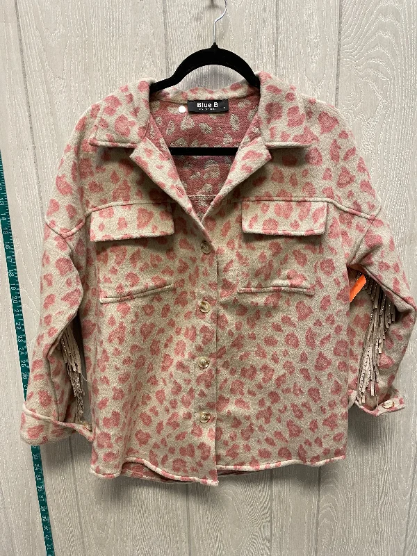 Jacket Shirt By Blue B In Animal Print, Size: S