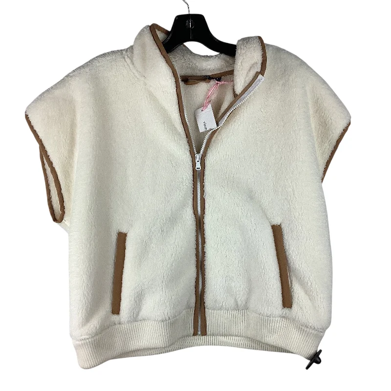 Vest Faux Fur & Sherpa By Vineyard Vines In Cream, Size: L