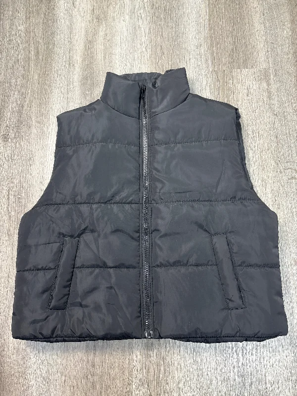 Vest Puffer & Quilted By Better Be In Black, Size: M