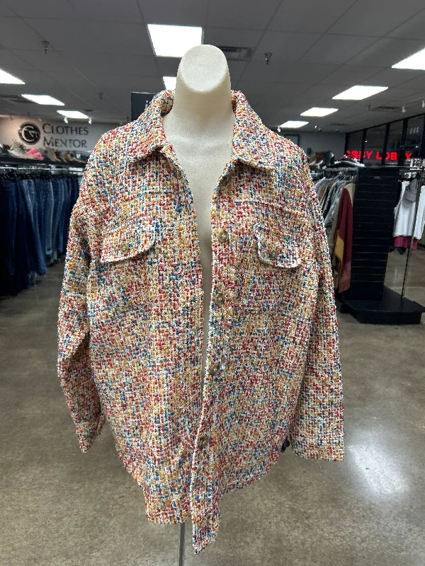 Jacket Shirt By Clothes Mentor In Multi-colored, Size: Xl