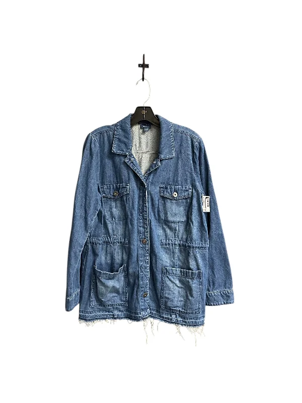 Jacket Denim By J. Jill In Blue Denim, Size: M