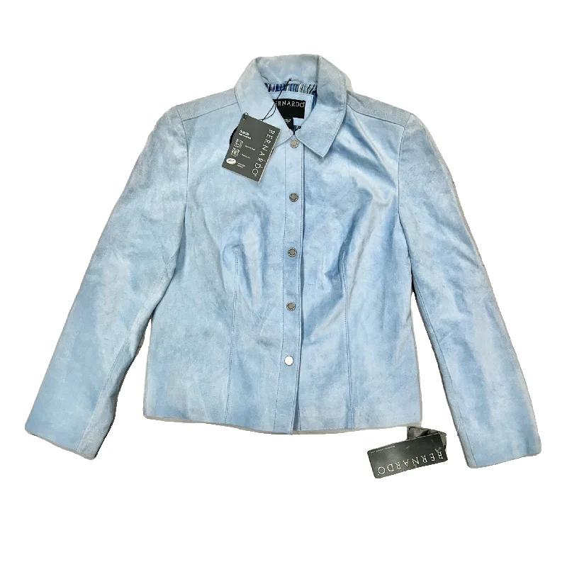 Jacket Leather By Bernardo In Blue, Size: M