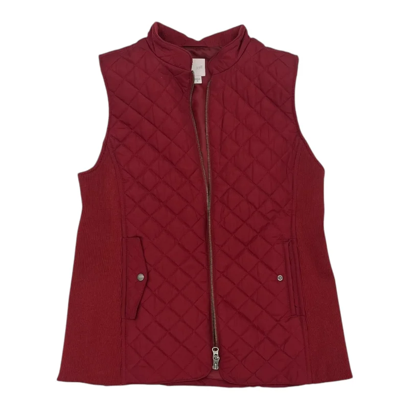 Vest Puffer & Quilted By J. Jill In Red, Size:M