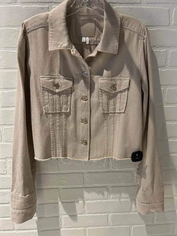 Jacket Denim By Paige In Tan, Size: M