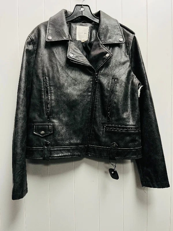 Jacket Moto By Avec Les Filles In Black, Size: L