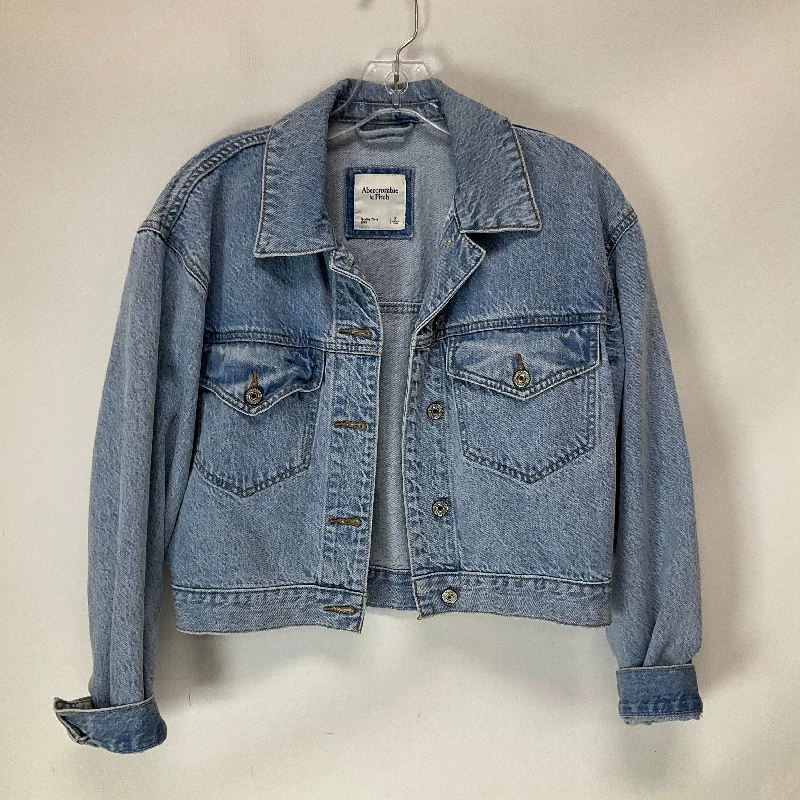 Jacket Denim By Abercrombie And Fitch In Blue Denim, Size: S