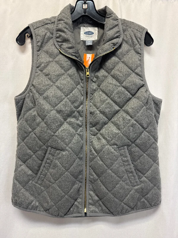 Vest Puffer & Quilted By Old Navy In Grey, Size: M