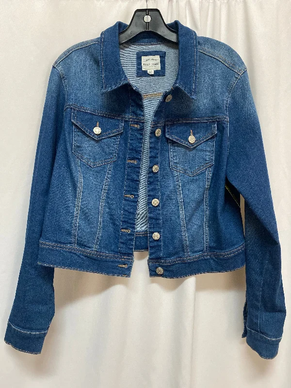 Jacket Denim By Clothes Mentor In Blue, Size: 1x