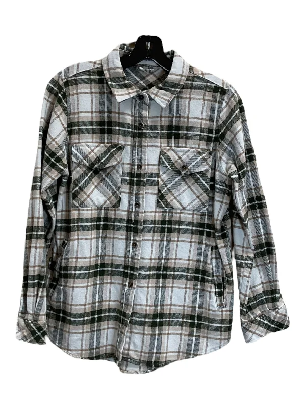 Jacket Shirt By Thread And Supply In Plaid Pattern, Size: S