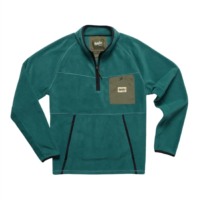 Free Range Fleece Pullover In Sea Blue