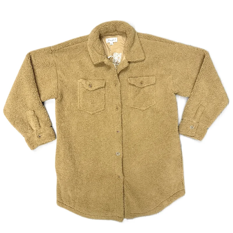 Jacket Shirt By Marled In Tan, Size: Xl