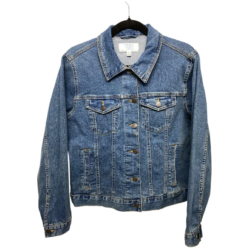 Jacket Denim By Time And Tru In Blue Denim, Size: L