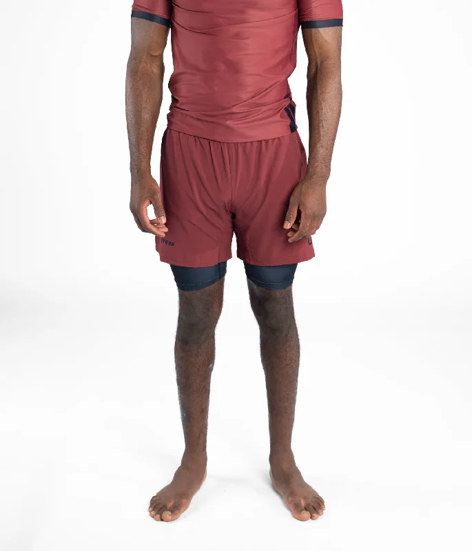 Academy + Maroon & Black Hybrid Shorts