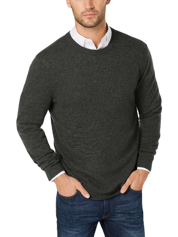 Mens Cashmere Knit Crewneck Sweater