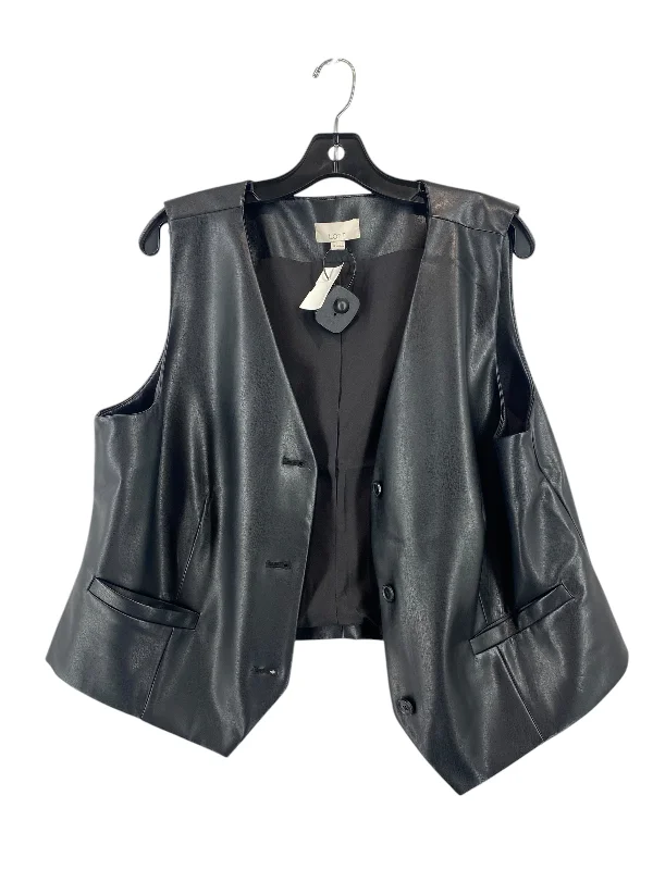 Vest Other By Loft In Black, Size: Xl