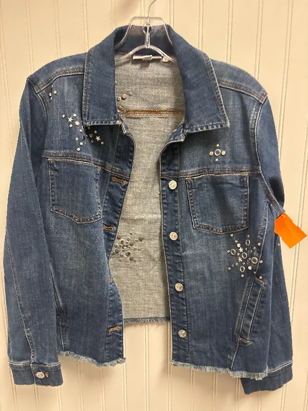 Jacket Denim By Chicos In Blue Denim, Size: M