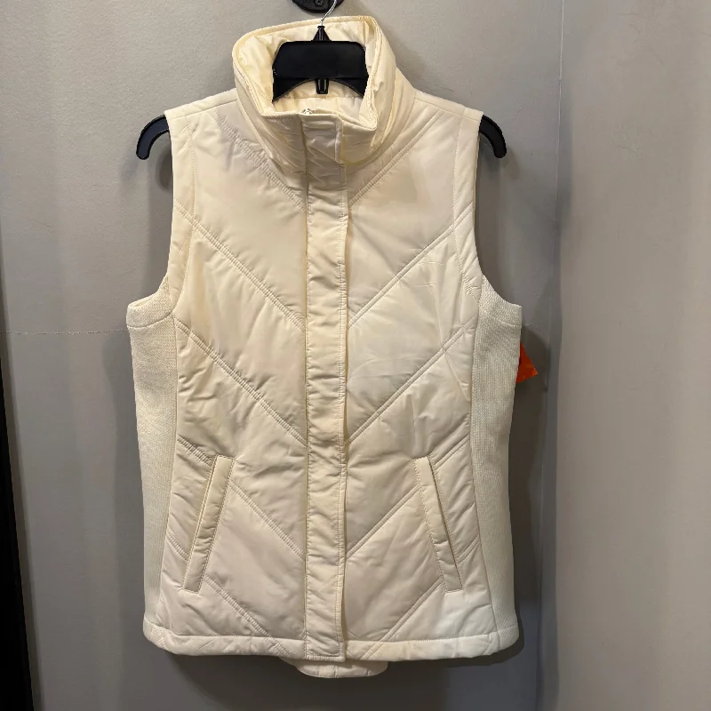 Vest Puffer & Quilted By Talbots In Cream, Size: M