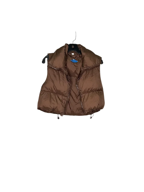 Vest Puffer & Quilted By Clothes Mentor In Brown, Size: S