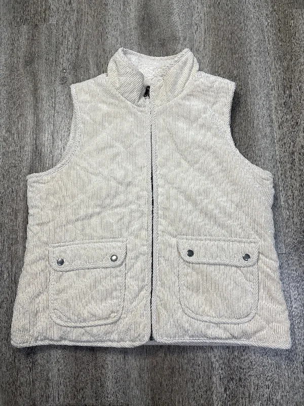 Vest Puffer & Quilted By Christopher And Banks In Cream, Size: L