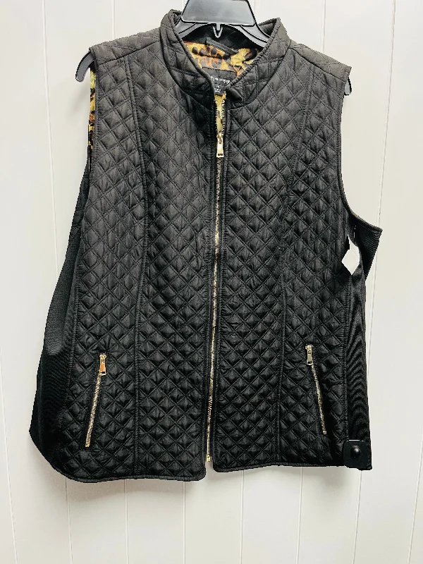 Vest Puffer & Quilted By New Directions In Black, Size: 1x