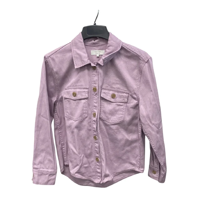 Jacket Denim By Love Tree In Purple, Size:S