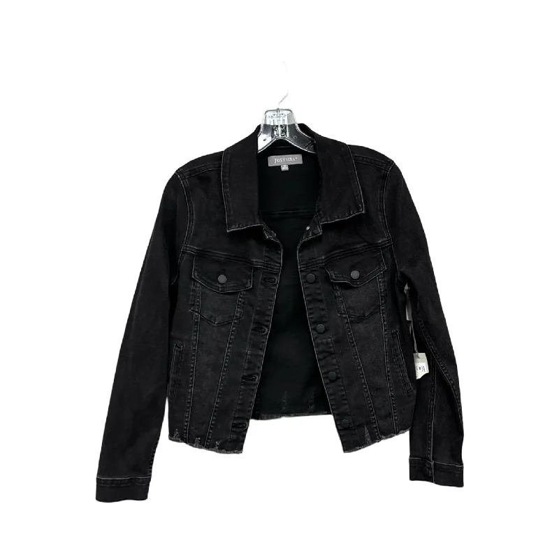 Jacket Denim By Just USA  In Black, Size: M