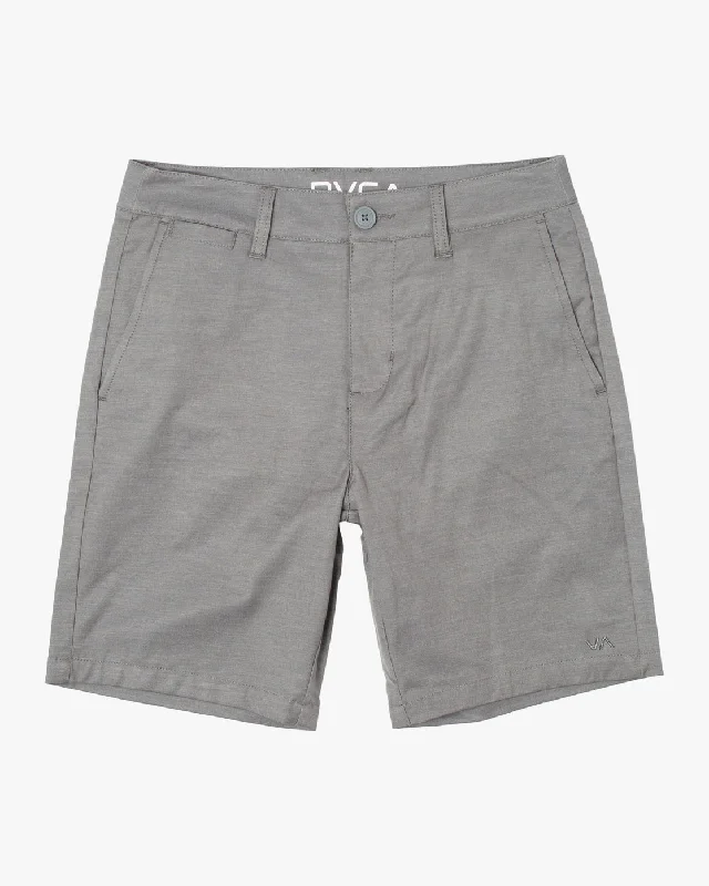 Boys Back In 19" Hybrid Shorts - Athletic Heather