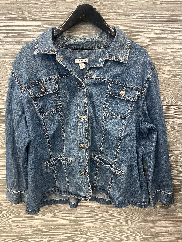 Jacket Denim By Croft And Barrow In Blue Denim, Size: 2x