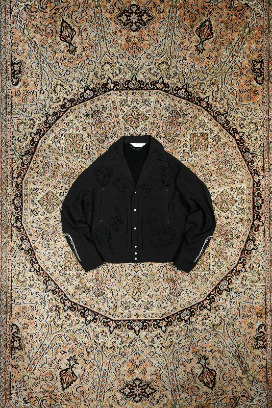 Sasquatchfabrix. WESTERN JACKET "FLOWERS" (BLACK)