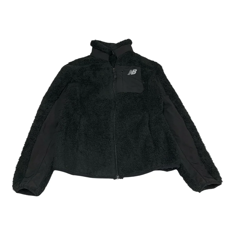 Jacket Faux Fur & Sherpa By New Balance In Black, Size: S