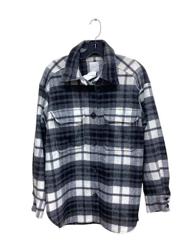 Jacket Shirt By H&m In Plaid Pattern, Size: Xs