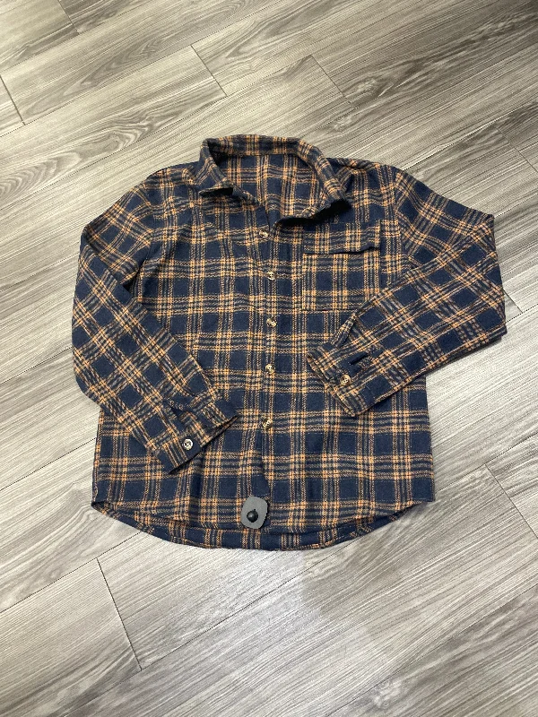 Jacket Shirt By Shein In Plaid Pattern, Size: Xl