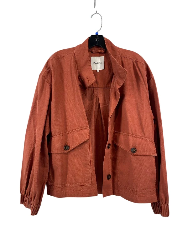 Jacket Denim By Madewell In Bronze, Size: L