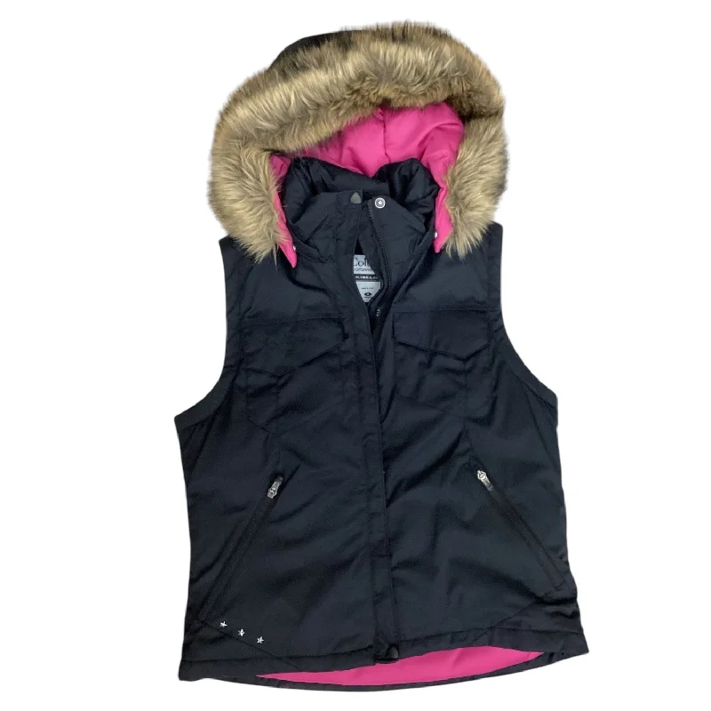 Vest Puffer & Quilted By Columbia In Black & Pink, Size: M