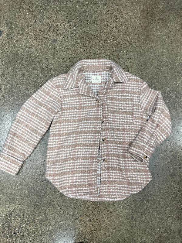 Jacket Shirt By Clothes Mentor In Tan, Size: S