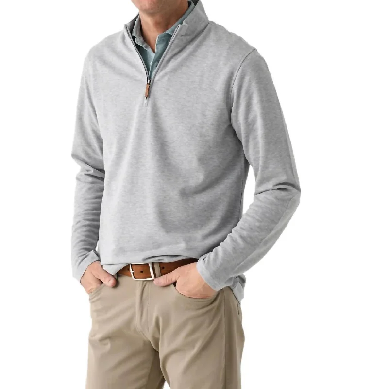 Kpi Quarter Zip Sweater In Silver