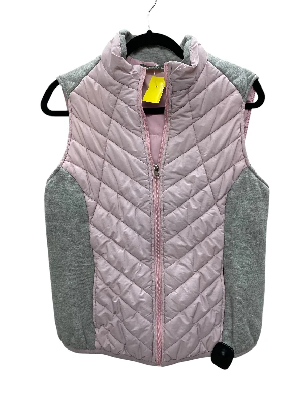 Vest Puffer & Quilted By Signature Collection In Pink, Size: M