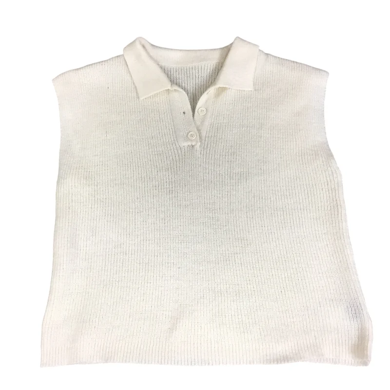 Vest Sweater By Shein In Cream, Size: 1x