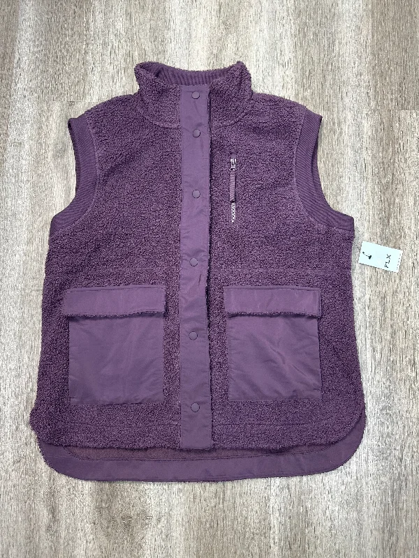 Vest Faux Fur & Sherpa By Flx In Purple, Size: L