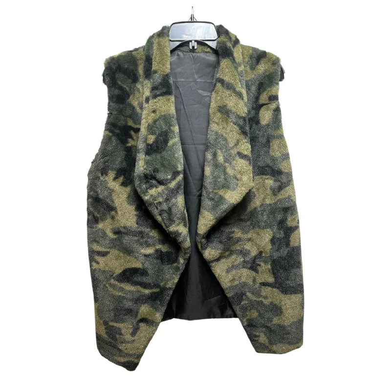 Vest Faux Fur & Sherpa Unbranded In Camouflage Print, Size: Osfm