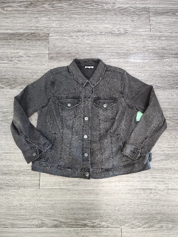 Jacket Denim By Style And Company In Black, Size: L