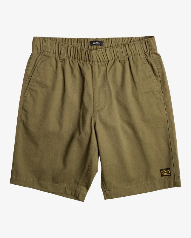 Americana 20" Elastic Waist Shorts - Olive