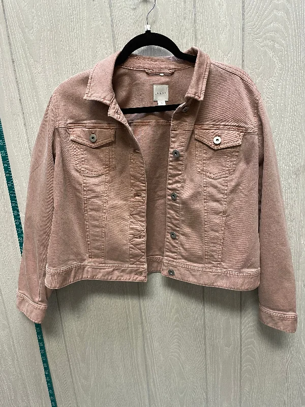 Jacket Denim By J. Jill In Pink Denim, Size: M