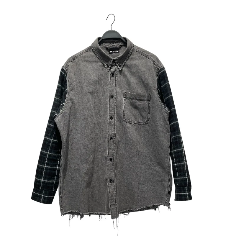 BALENCIAGA/Jacket/37/Cotton/GRY/Plaid/