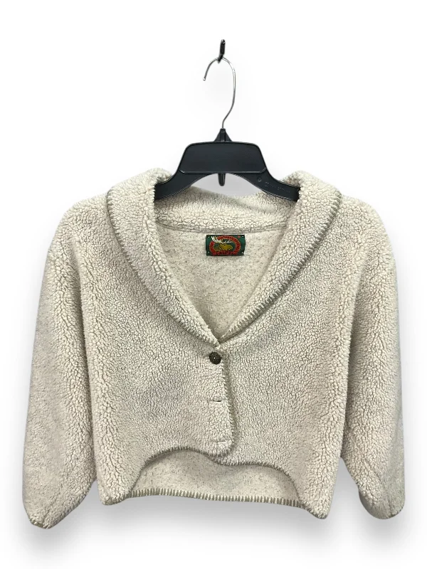 Jacket Fleece By Clothes Mentor In Beige, Size: M