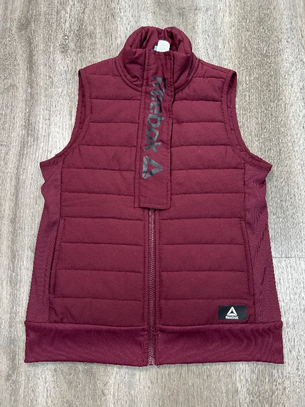 Vest Puffer & Quilted By Reebok In Maroon, Size: Xs