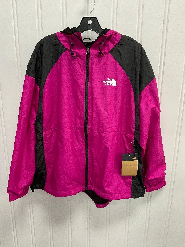 Jacket Windbreaker By The North Face In Black & Pink, Size:Xxl