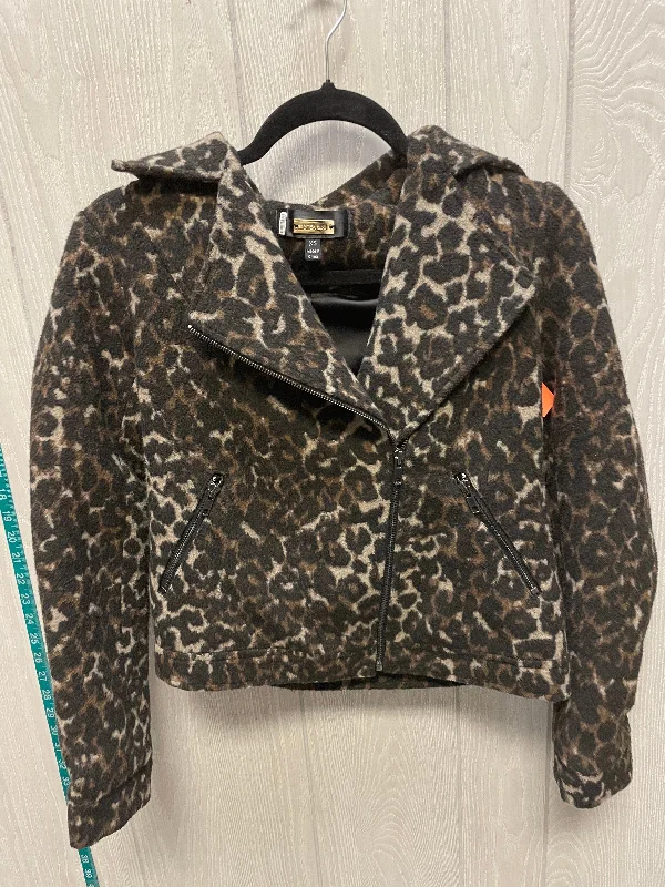 Jacket Moto By Greylin In Leopard Print, Size: Xs