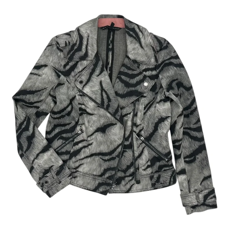 Jacket Moto By White House Black Market In Animal Print, Size:S