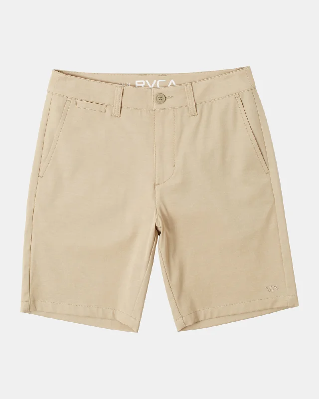 Boys Back In Hybrid 19" Shorts - Khaki